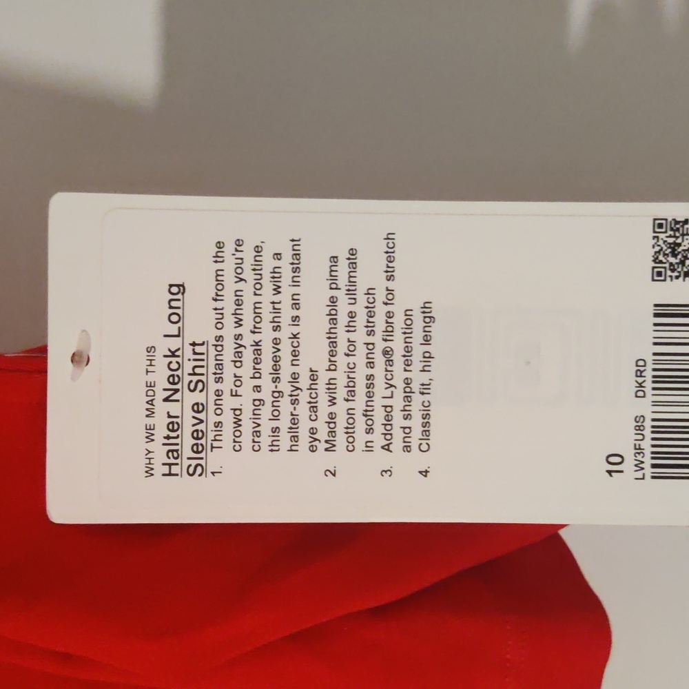 Halter neck long sleeve shirt - Picture 2 of 2